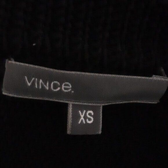 Vince sweater top women XS open knit black shiny pull on casual event lagenlook - Picture 5 of 7